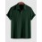 Men's Plain Color Tartan Jacquard Weave Textured Polo Collar Short Sleeves T-shirt