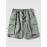 Streetwear Drawstring Letter Print Pocket Cargo Shorts