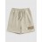 Letter OAKLAND Embroidery Fleece-lined Drawstring Blokecore Sweat Shorts
