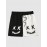 Two Tone Color Smile Face Printed Sport Shorts