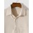 Men's Casual Minimalist Solid Color Textured Front Pocket Polo Collar Long Sleeves T-shirt