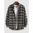 Men's Casual Turn Down Collar Check Plaid Long Sleeves Flannel Shirt